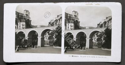 Stereoscopic Photography - Monaco - Le pont et le ravin de Ste. Devotee - 1904