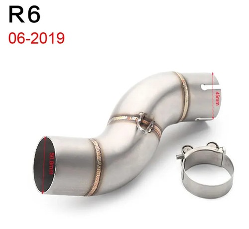 Per Yamaha YZF R6 Tubo Centrale Scarico Moto R6 Link Pipe Collegamento Scarico Link - Foto 15 di 29