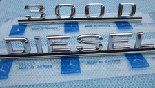 MERCEDES-BENZ HECK-EMBLEM 300D DIESEL TYPENSCHILD W115 W123 LOGO STRICH STROKE 8
