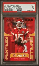 2019 PANINI SCORE FANTASY STARS FS1 PATRICK MAHOMES II RED EXCELLENT PSA 5