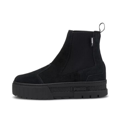Puma Mayze Suede Platform Chelsea  Womens Black Casual Boots 38282901