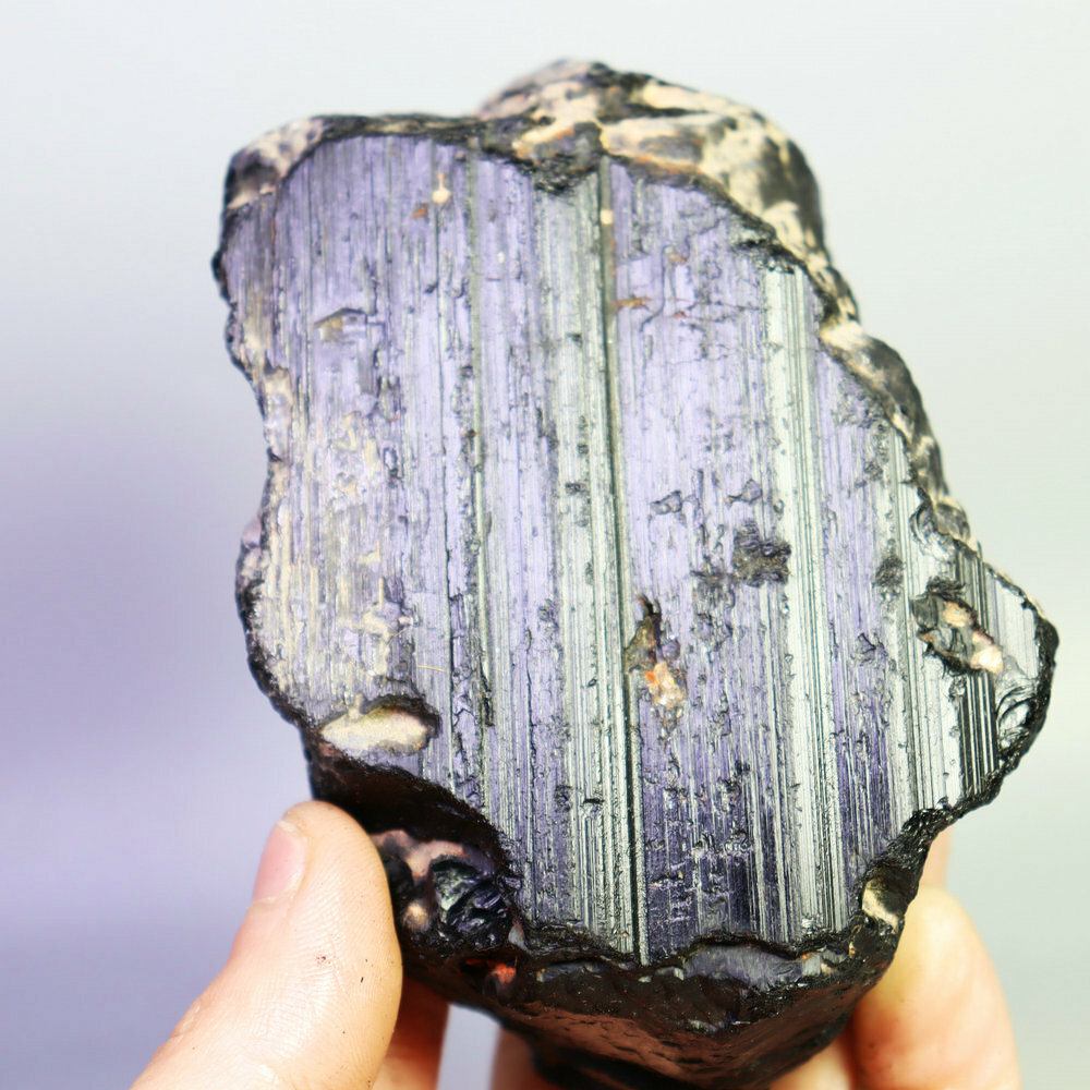 Natural Black Tourmaline Crystal Stone 1.41lb Mineral Specimen