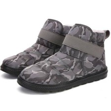 Stivali da neve uomo velcro stivali invernali foderati stivali scarpe termiche