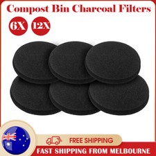 6X Compost Bin Filters Charcoal Round Sheets Indoor Kitchen Compost Replacements