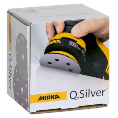 Mirka Q silber 77 mm 3 Zoll ohne Loch 25 50 oder 100 GRIP Schleifscheiben P80-P500 Körnung