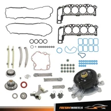 Head Gasket Set Timing Chain Kit Water Pump For 2002-03 2004 Dodge Ram 1500 4.7L