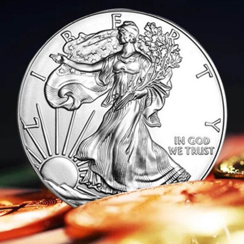2022 1Oz Collectible American Fine Silver Eagle Liberty Souvenirmünze Neu - Bild 6 von 8