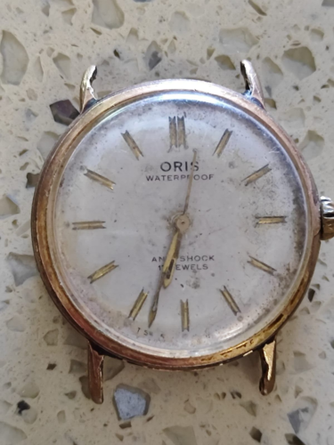ORIS 652KIF 50s 7 Jewel Movement winding Not  Work  -FOR PART OR Repair - Picture 1 of 9