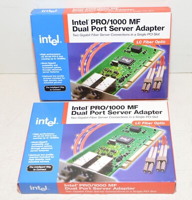 (2) Intel PRO/1000 MF Dual Port Adapter PCI-X  AB5401-006 NEW