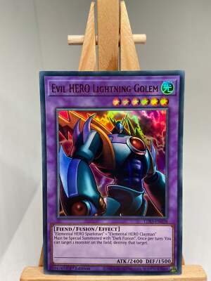 Böser HELD Blitzgolem - Rot Ultra Rare 1. Auflage LDS3-DE028 - NM - YuGiOh