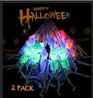 3 m 5.1" Plastic 20 Skeletons  Colorful Halloween Lights New 8 Modes Battery AA