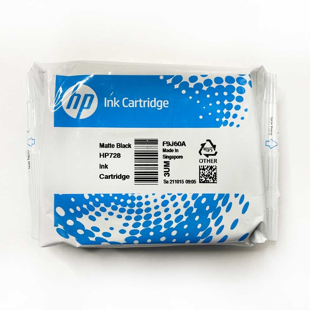 HP 728 Matte Black 40ml DesignJet Ink Cartridge 4 Pack - Brand New