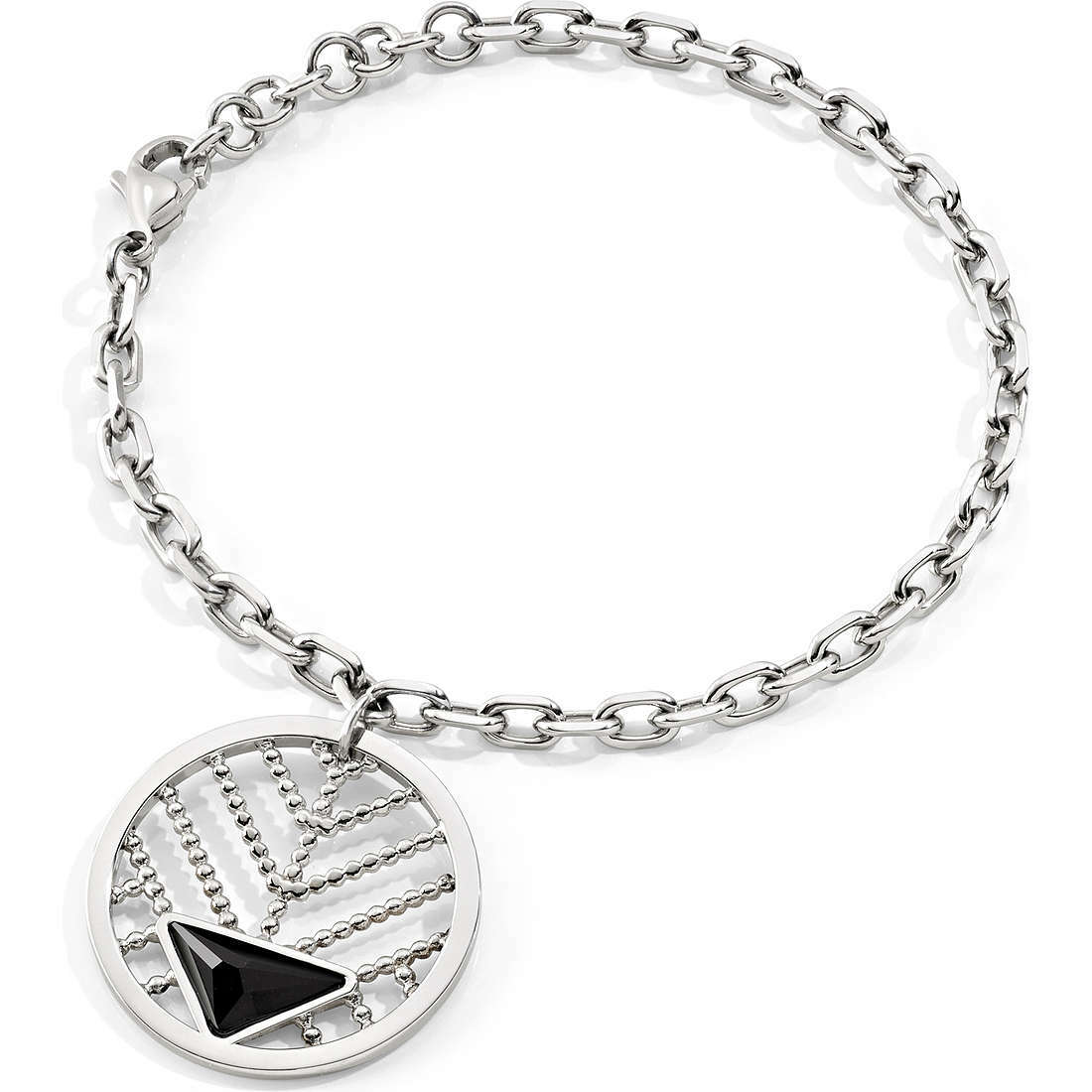 MORELLATO BRACCIALE DONNA,CUORE MIO,SADA20,ACCIAIO CHARM PENDENTE CRISTALLO NERO