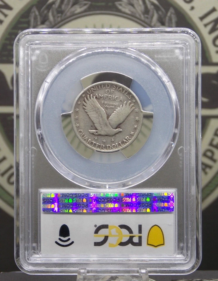 1921 "P" Standing Liberty Quarter SLQ 25c PCGS VF20 #265 Very Fine ECC&C, Inc. - Image 4 of 4