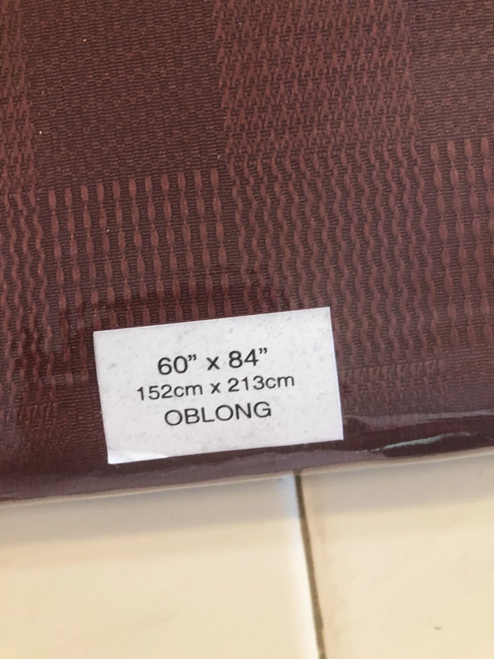 Tillary Microfiber(60” X 84”) Oblong Tablecloth Burgundy Wine Color Spillproof - Image 3 of 4