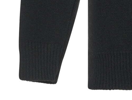 Black School Jumper - V Neck- Knitted 50/50 Cotton Unisex Knit Uniform Fade resi - Picture 3 of 3