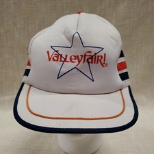 RARE VALLEYFAIR AMUSEMENT PARK VINTAGE 3 STRIPE SNAPBACK HAT SHAKOPE MINNESOTA