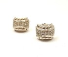 John Hardy Diamond Earrings Silver 925 Gold 18K Excellent!