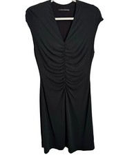 Ellie Tahari  Dress Size 12 Black Stretch Flare Lined Women Dress