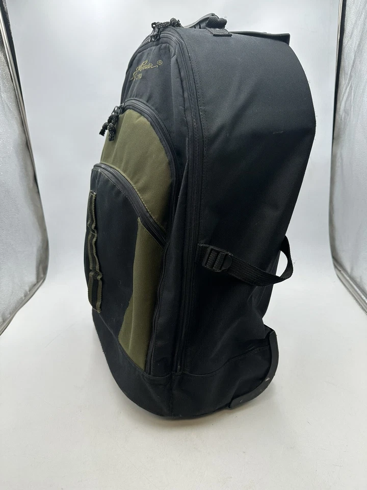 Eddie Bauer Rolling Travel Bag Wheeled Carry-On Suitcase Luggage Black Green 22" - Image 4 of 4