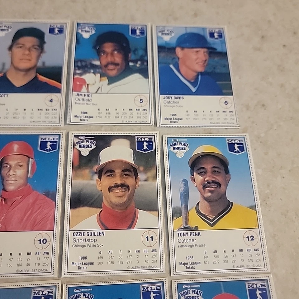 1987 Kraft Home Plate Heroes Single Cards Your Choice  - Image 4 of 4