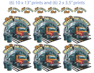 Business Pack of 12 Custom Print DTF Direct to Film Heat Transfer Makes 6 Shirts