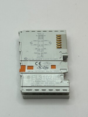 Beckhoff EL3102 EtherCAT-Klemme 2-Kanal-Analog-Eingang Spannung ±10 V 16 Bit