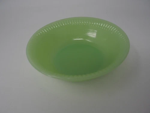 Fire King Jadeite Jane Ray Ribbed Berry Custard Bowl 4 5/8 "