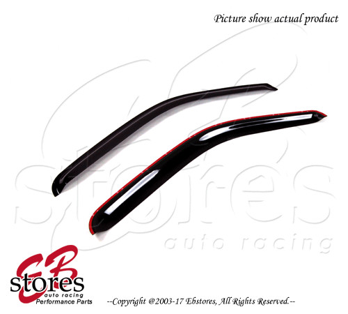 Black Tinted Out-Channel Vent Visor Front 2pc 99-06 Chevy Silverado 1500 CrewCab