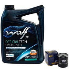 Kit olio motore 5W30 5 litri + filtro olio SM5016 per Dodge Avenger Journey Jeep Compass