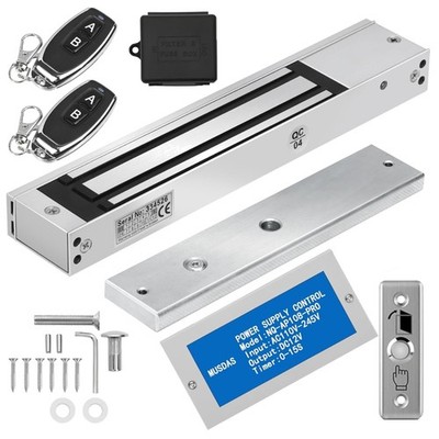600lb Electromagnetic Door Lock Kit with Remote Control - Waterproof Security