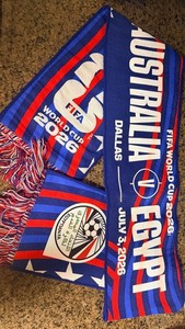 NWT FIFA World Cup 2026 Soccer Scarf Australia vs Egypt RARE