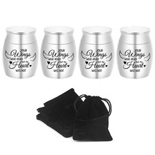 4 Pieces Small Keepsake Urns for Human Ashes Mini Cremation Urns for Memorial...