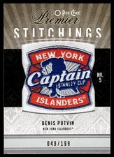 2009-10 OPC Premier Stitchings Dennis Potvin 049/100 New York Islanders #PS-PV