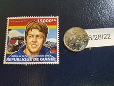 Sebastian Vettel Race Car Driver 2013 Republique De Guinee Perforated Stamp (b)