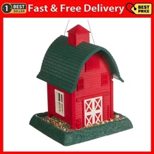 North States Village Collection Red Barn Hopper Bird Feeder, 5 Lb. Capacity