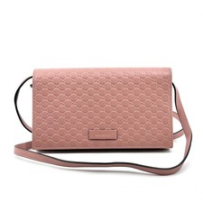 GUCCI Guccissima Portafoglio su Catena Tracolla Pochette Rosa 466507 -Ottimo