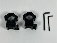 Scope Rings 30mm High Steel W/ 1 Inch Inserts New Mounts W/ 4 Socket Cap Screws
