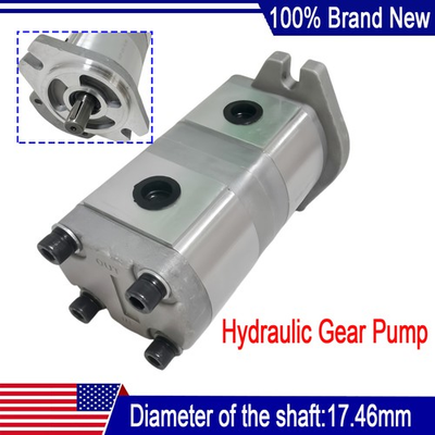 #ad Double Gear Hydraulic Pump HGP 33A F6 6R 17.46mmd Shaft Replacement $166.99