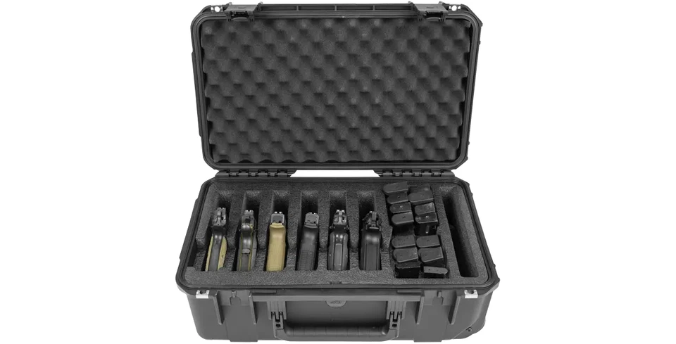 SKB iSeries 2011-7 Six Handgun Case 20.4" x 11.4" x 7.5" Black 3I-2011-7B-M - Image 4 of 4