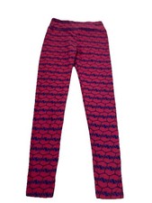 Lularoe Red Blue Patterned Leggings Woman  s One Size