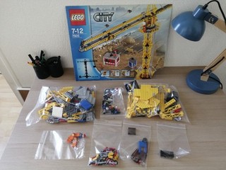 Lego city 7905 Building Crane Grue 100% complet Occasion