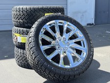 22 Chrome Wheels Rims Tires 6x139.7 Chevy Silverado Tahoe Gmc Sierra Yukon 1500