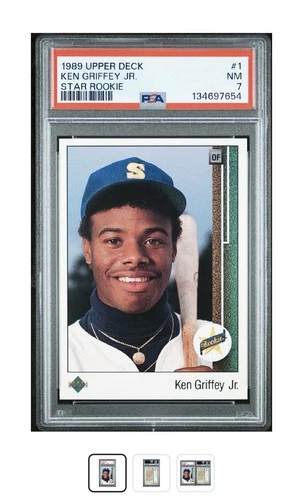 1989 Upper Deck Ken Griffey Jr Rookie Card #1 PSA 7 Star Rookie Iconic