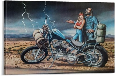 David Mann Motorcycle Art Poster Wall Print Unframed | eBay