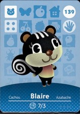 139 Blaire Amiibo Card 139 Series 2 Animal Crossing Nintendo Switch NA Region