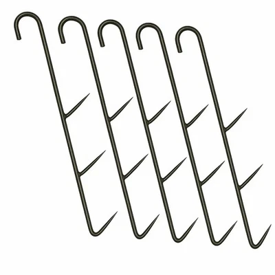 RÄUCHERFUCHS24 Räucherhaken Dreifach FV 10 St. ca. 20cm/ 2,4 mm Ø ▷ VA Edelstahl ✓ Räuchern!