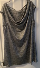 Size 18 Star Tunic Top Julien Macdonald Debenhams Grey & Gold Stretchy Fabric