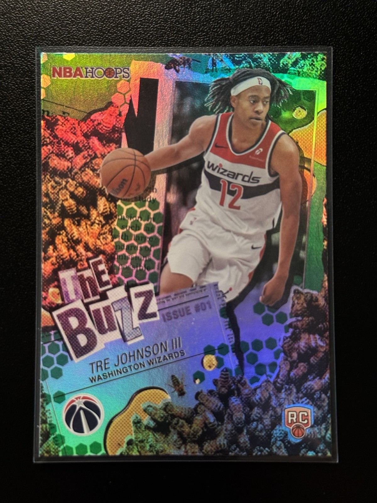 2025/26 Topps NBA Hoops - Tre Johnson III The Buzz Green Hoops Parallel #TB-6