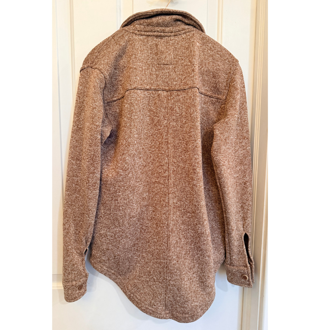 Thread & Supply Praline Button Front Shacket Jack… - image 2